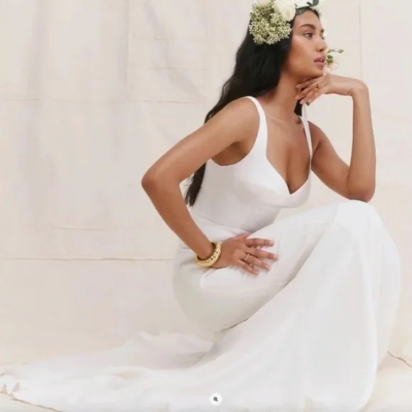 NWT Reformation Lecce dress, ivory white, bridal, wedding, size 4 - Picture 4 of 9